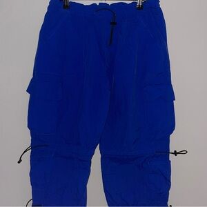 Electric Blue Garage Parachute Pants size medium